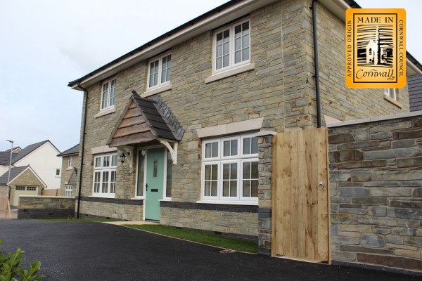 Blue grey cut stone for use on facing a house