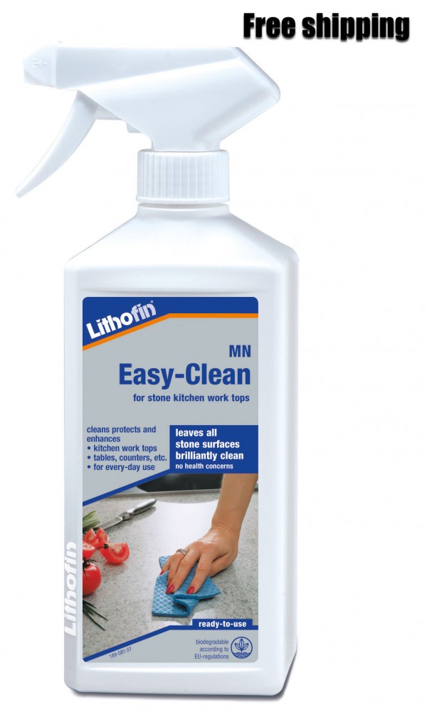 Every-day cleaning of stone surfaces for hearths