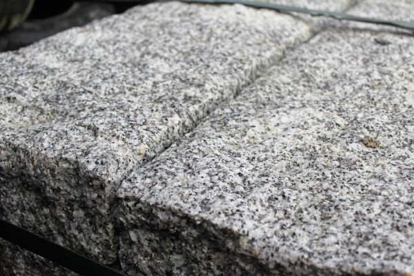 Silver grey granite gateposts 