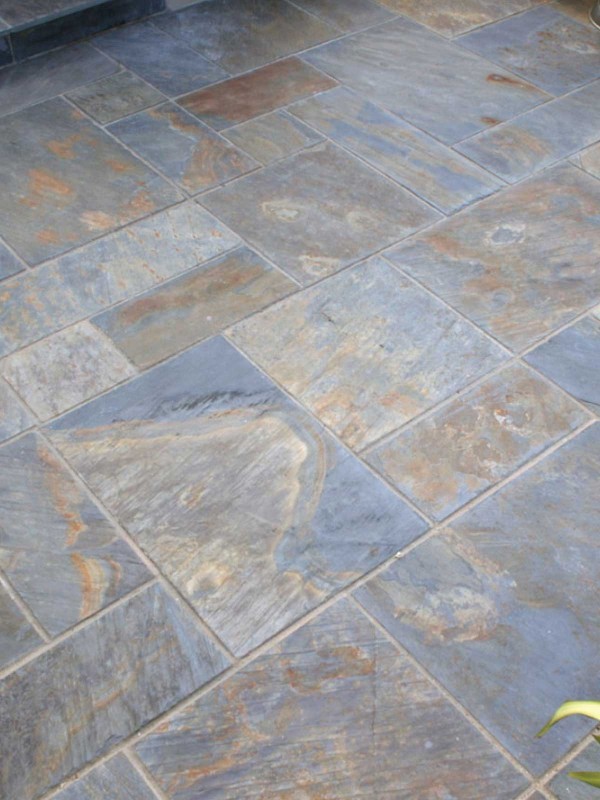 Rustic slate paving pack close up