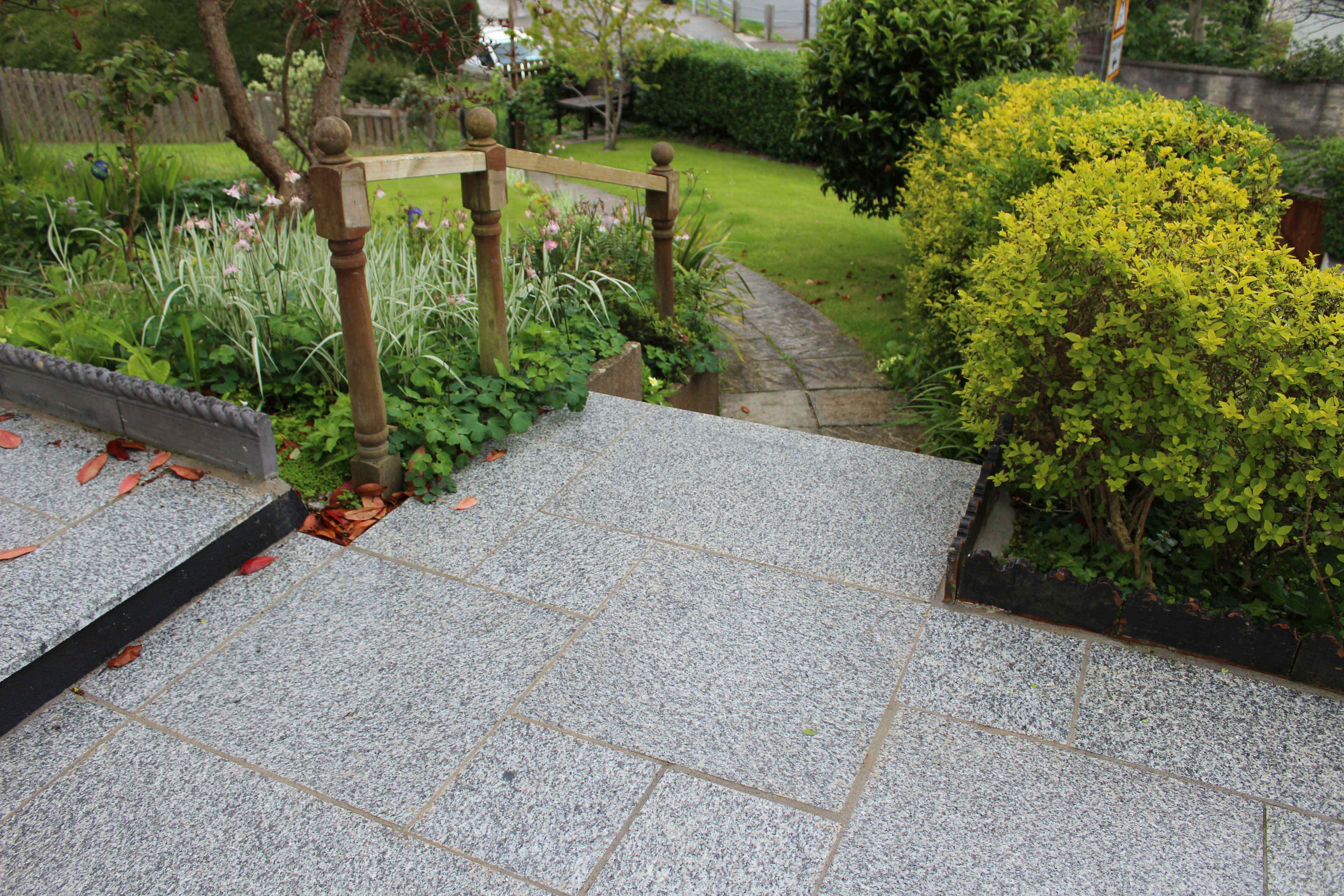 Granite paving slabs used for pathway