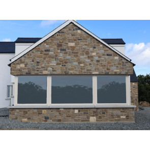 Brown sandstone walling used on a house
