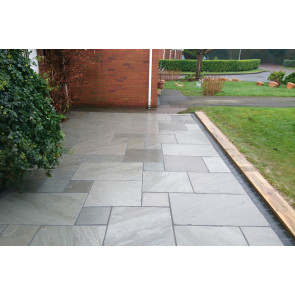 Grey sandstone patio paving packs