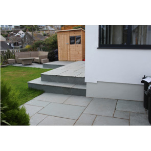 blue limestone paving pack used on  a paving area