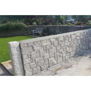 Grey limestone walling random rubble