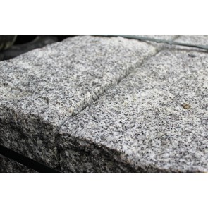 Silver grey granite gateposts 