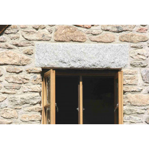 Silver grey granite lintel used above a window