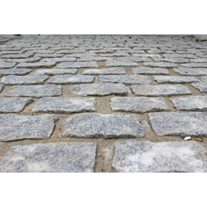 Silver grey granite setts