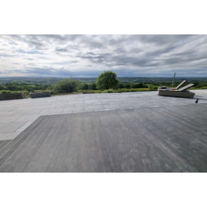 Slate paving slabs overlooking stunning views