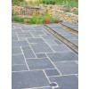 Black limestone paving - mixed sizes