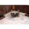 Brown sandstone paving - mixed sizes