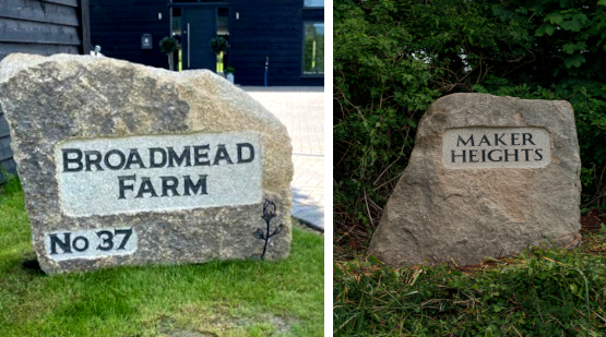 Custom Cornish granite boulders